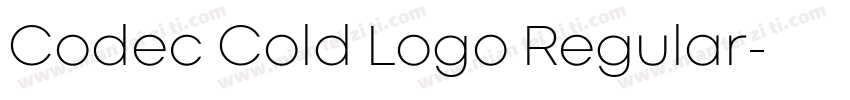 Codec Cold Logo Regular字体转换